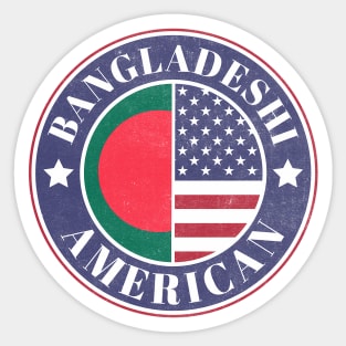 Proud Bangladeshi-American Badge - Bangladesh Flag Sticker